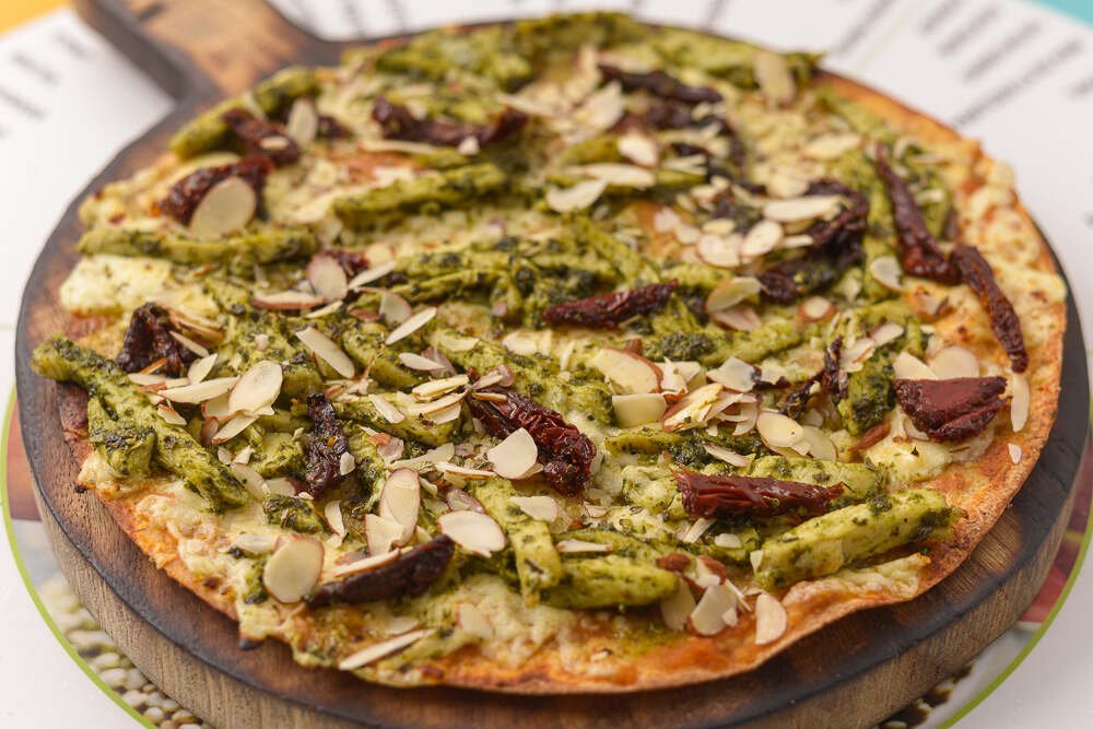 Turkey Pesto pizza
